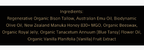The Wild Mamas Ancestral Blue 2.4oz Wild Bison Tallow Balm features ingredients like wild bison tallow, Australian emu oil, biodynamic olive oil, manuka honey 830+ MGO, organic beeswax, royal jelly, blue tansy flower oil, and vanilla.