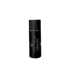 A black cylindrical tube of Wild Mamas Strawberry Vanilla Tallow Lip Balm, with minimalist white text and arrow designs, featuring nourishing bison tallow ingredients, sits on a plain white background.